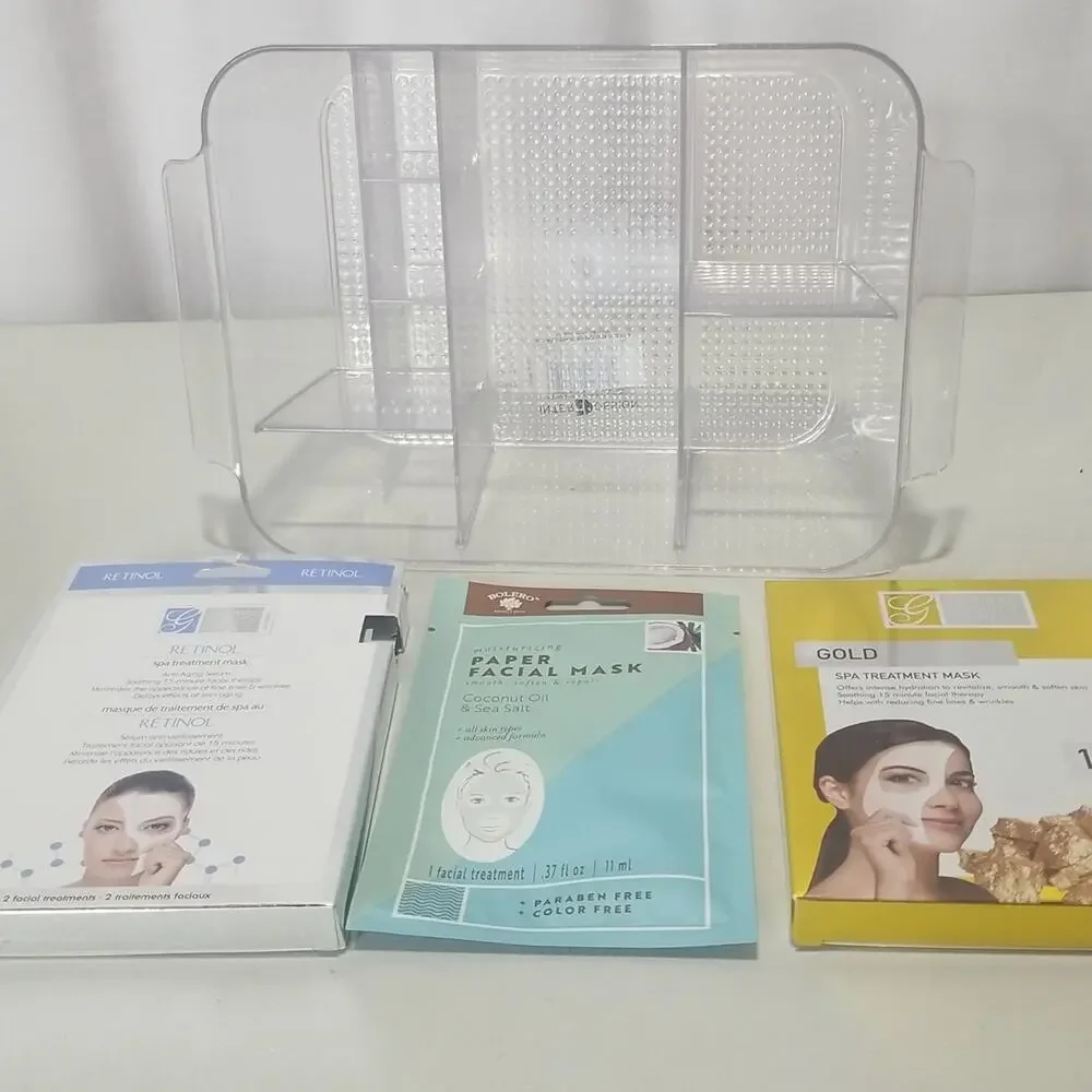 Makeup storage organizer and facial masks